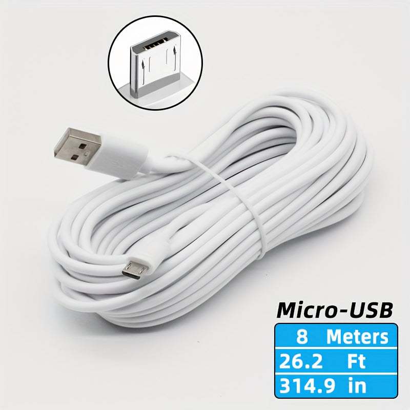 Micro-USB Power Cable for Security Cameras 5V No Battery Needed