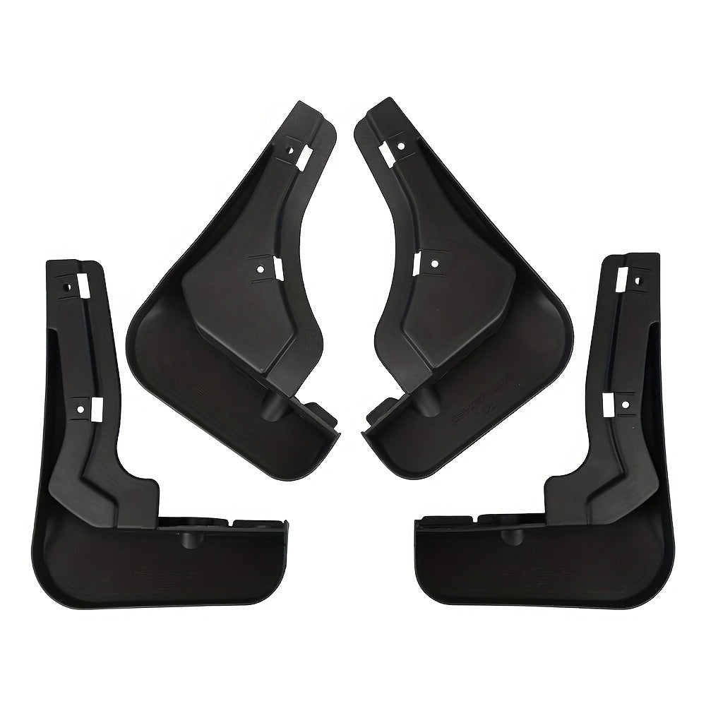 Car Mud Flaps Set for Sedan Front and Rear Wheel Protection Durable Black