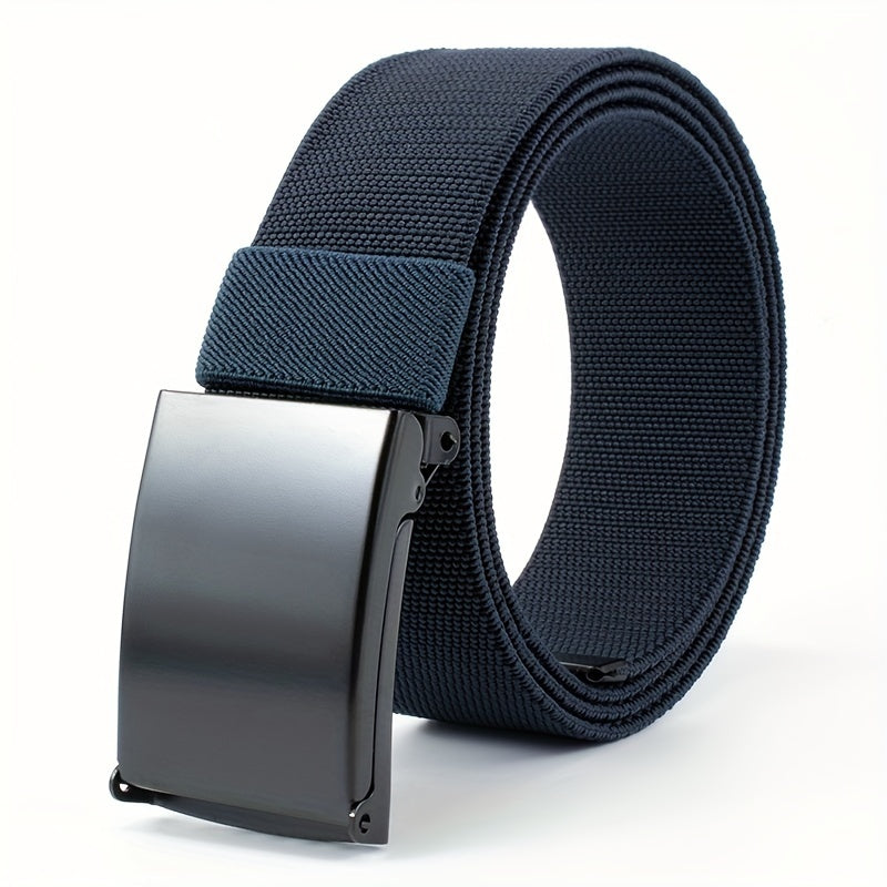 Men Women Canvas Braided Belt with Smooth Buckle for Outdoor and Casual Wear