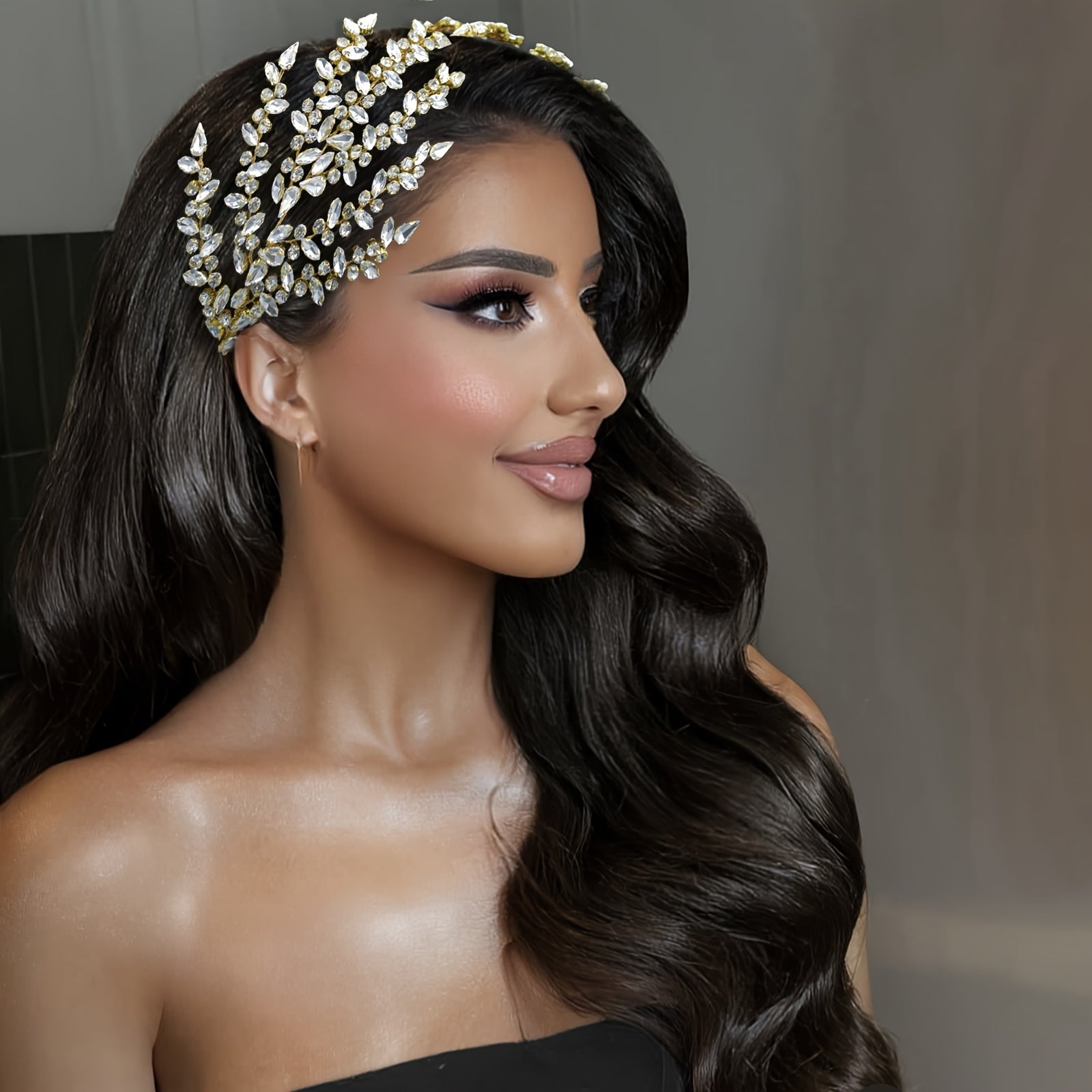 Wedding Tiara Crown with Crystal Rhinestones for Brides and Women