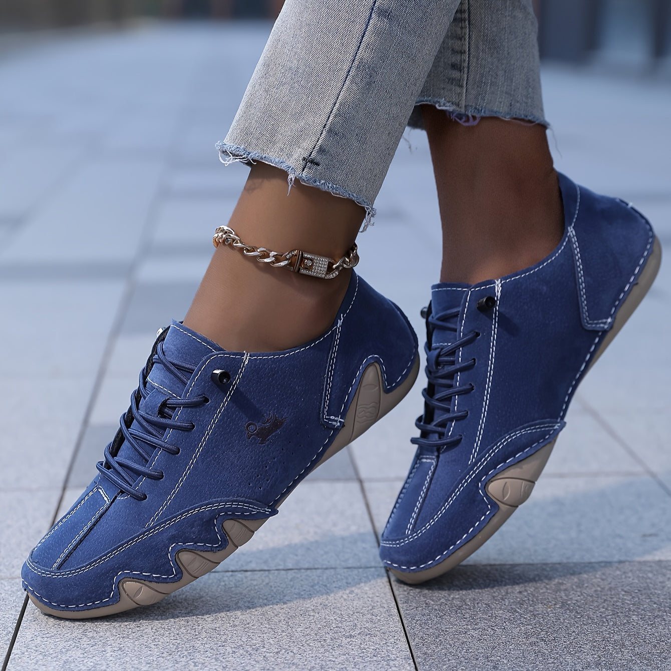 Women's Vintage Octopus Sneakers Lace-Up Non-Slip Rubber Casual Shoes