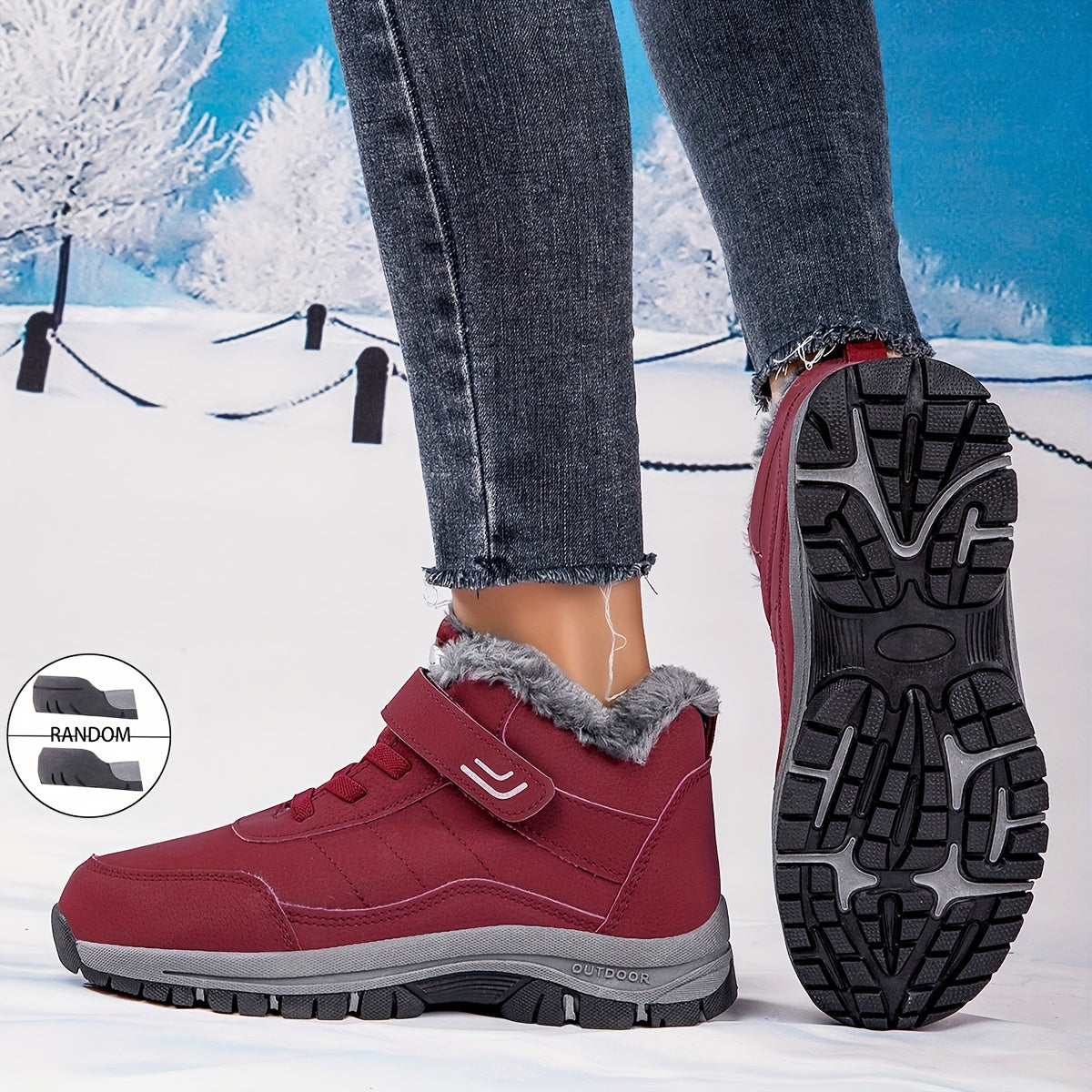 Women's Ankle Boots Winter Warm Lined Comfortable Multi-Color Casual Shoes