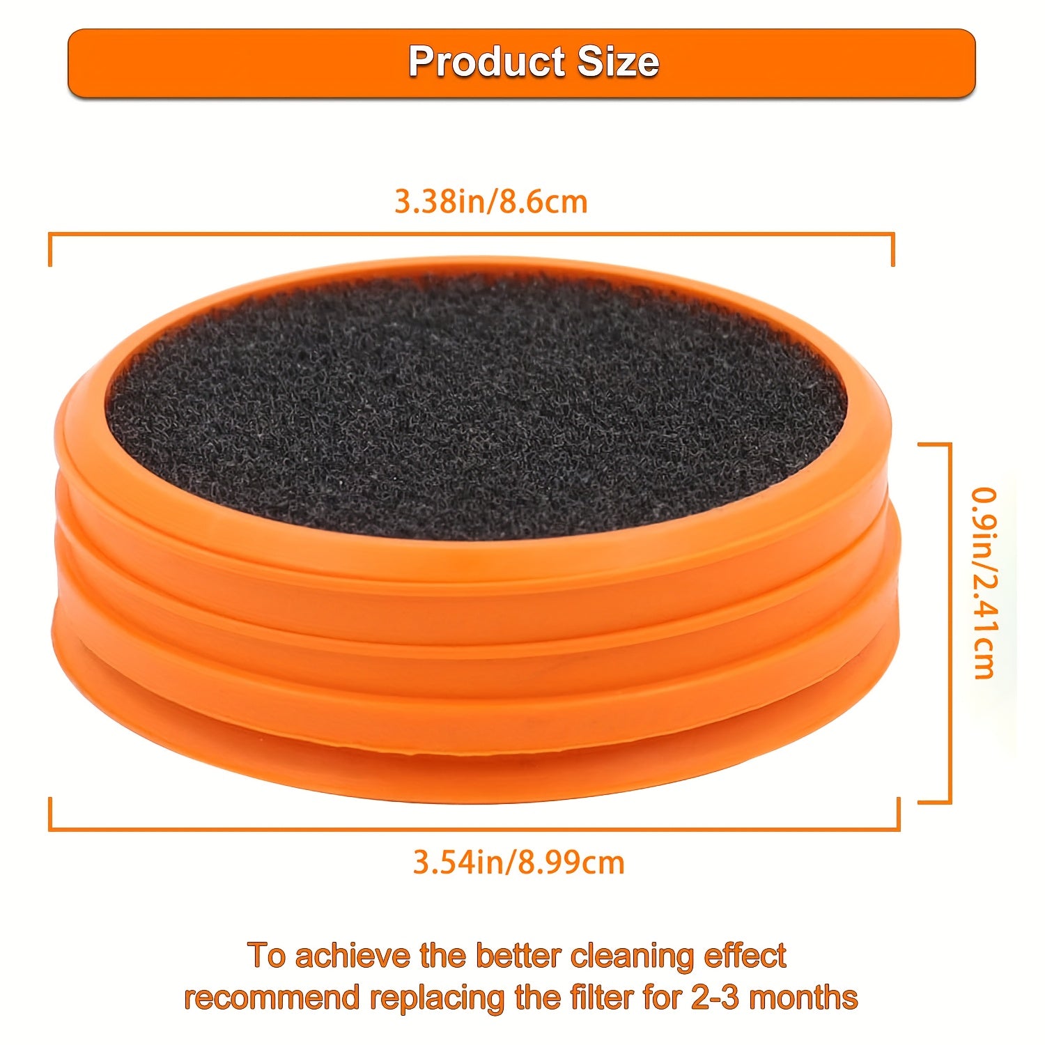 Qo'lda ishlovchi tozalash qurilmalari uchun 5 ta almashtirish vakuum filtrlari to'plami, yuqori samarali motor