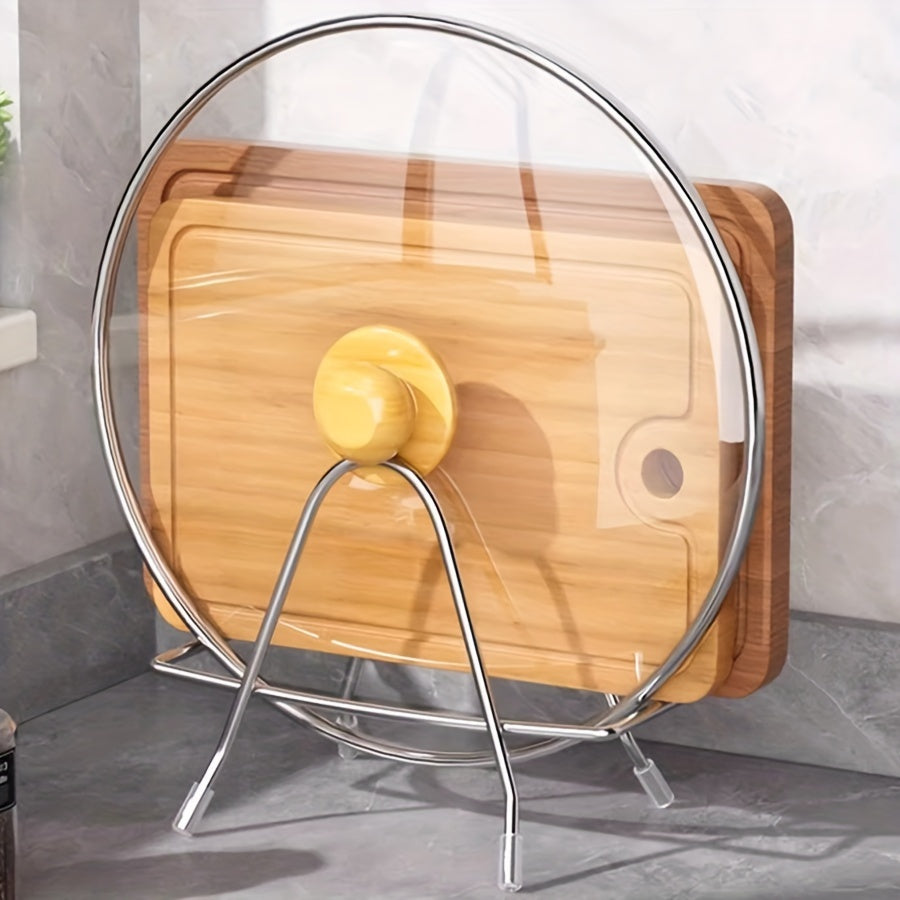 Organizador de soporte para tapas de cocina, cuchillos y tablas de cortar, acero inoxidable