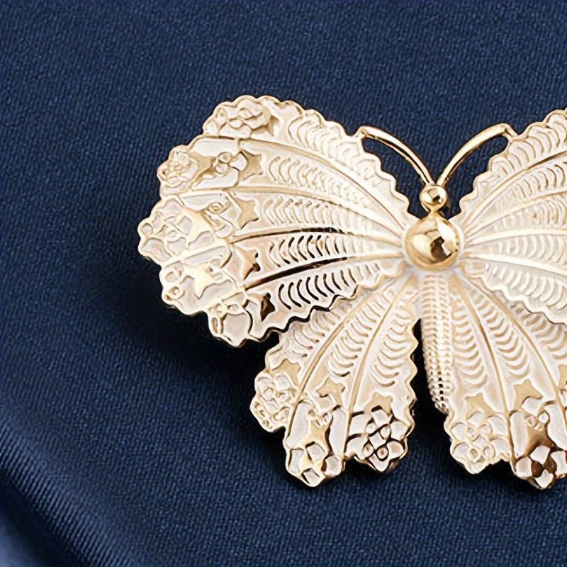 Women’s Butterfly Brooch Pin Rhinestone Alloy Elegant Fashion Accessory for Coats and Sweaters