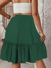 Plus-Size Women's A-Line Skirt Fitted Waist Elegant Design