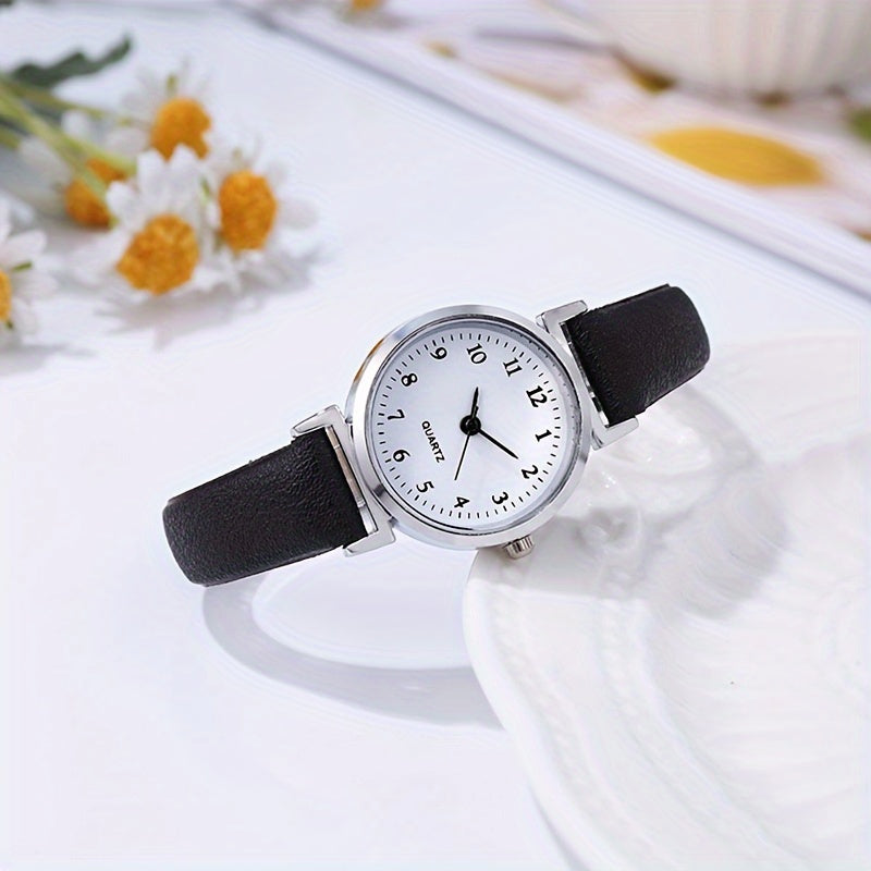 Unisex Quartz Watch Thin Strap Elegant Minimalist Gift for Students