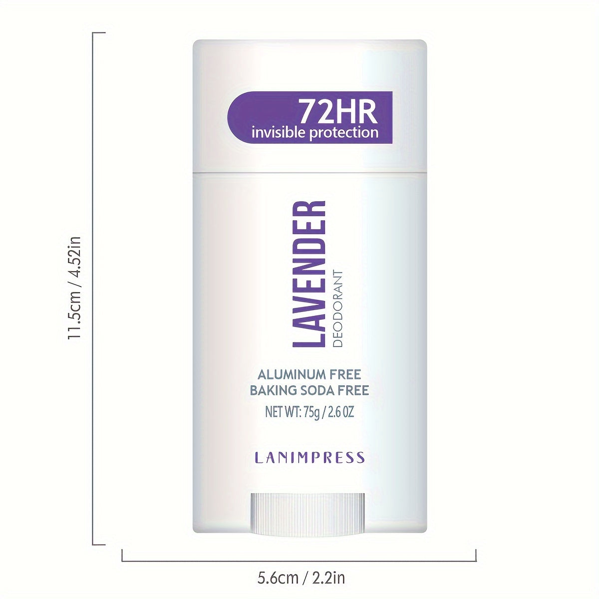 2.6oz Lavanda Deodorant Qalam - Faol turmush tarzlari uchun uzoq muddatli himoya, yangilovchi hid, tinchlantiradi va namlaydi.