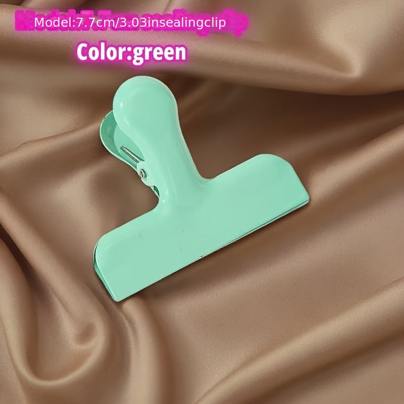 7.7cm Gold Food Bag Sealer Clip and Document Holder Clip Multipurpose Organizer