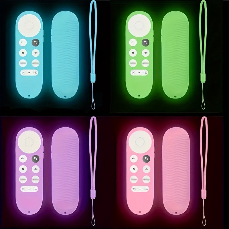 Glow-in-the-Dark Silicone Remote Control Case with Lanyard for Chromecast TV 2020