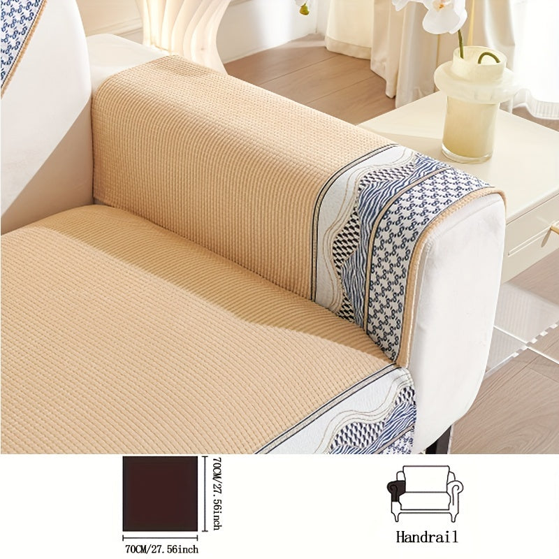 Velvet Sofa Cushion Cover Non-Slip Pet-Friendly All-Season Protecting Armchair Loveseat 3-4 Seater