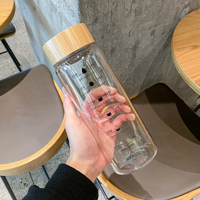 Borosilicate Glass Water Bottle 700ml 1000ml Leak-Proof Reusable Outdoor Fitness