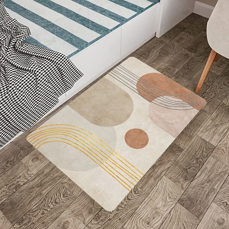 Роскошный противоскользящий дверной коврик — высоковпитывающий, плюшевый полиэстеровый коврик для ванной комнаты, спальни, гостиной и прихожей — легко чистится в стиральной машине.