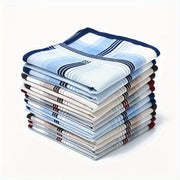 Men's Soft Cotton Handkerchiefs with Elegant Patterns and Bright Colors