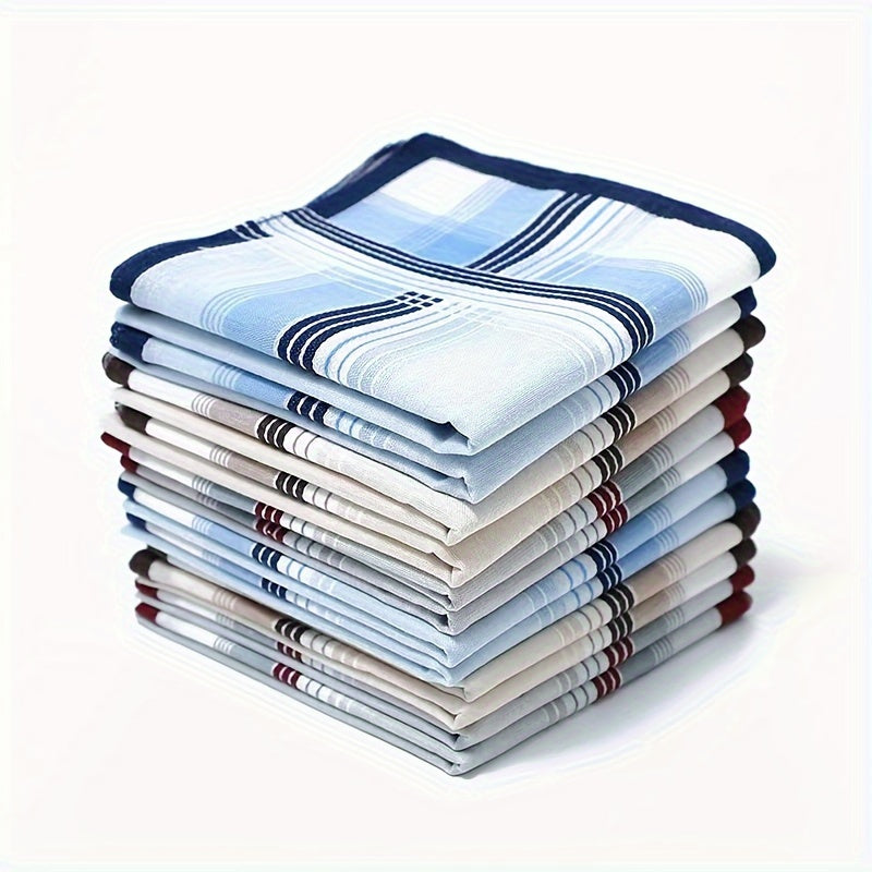 Men's Soft Cotton Handkerchiefs with Elegant Patterns and Bright Colors