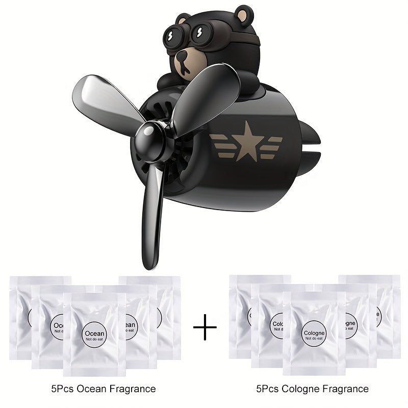 Avtomobil havo tozalovchi multfilm pilot avtomobil ventilyatori fan ijodiy parfyum bezak qora ayiqlar qizil fox