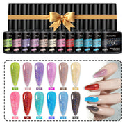 Vibrant Holographic Glitter Gel Nail Polish Long-Lasting Fast-Drying Alcohol-Free