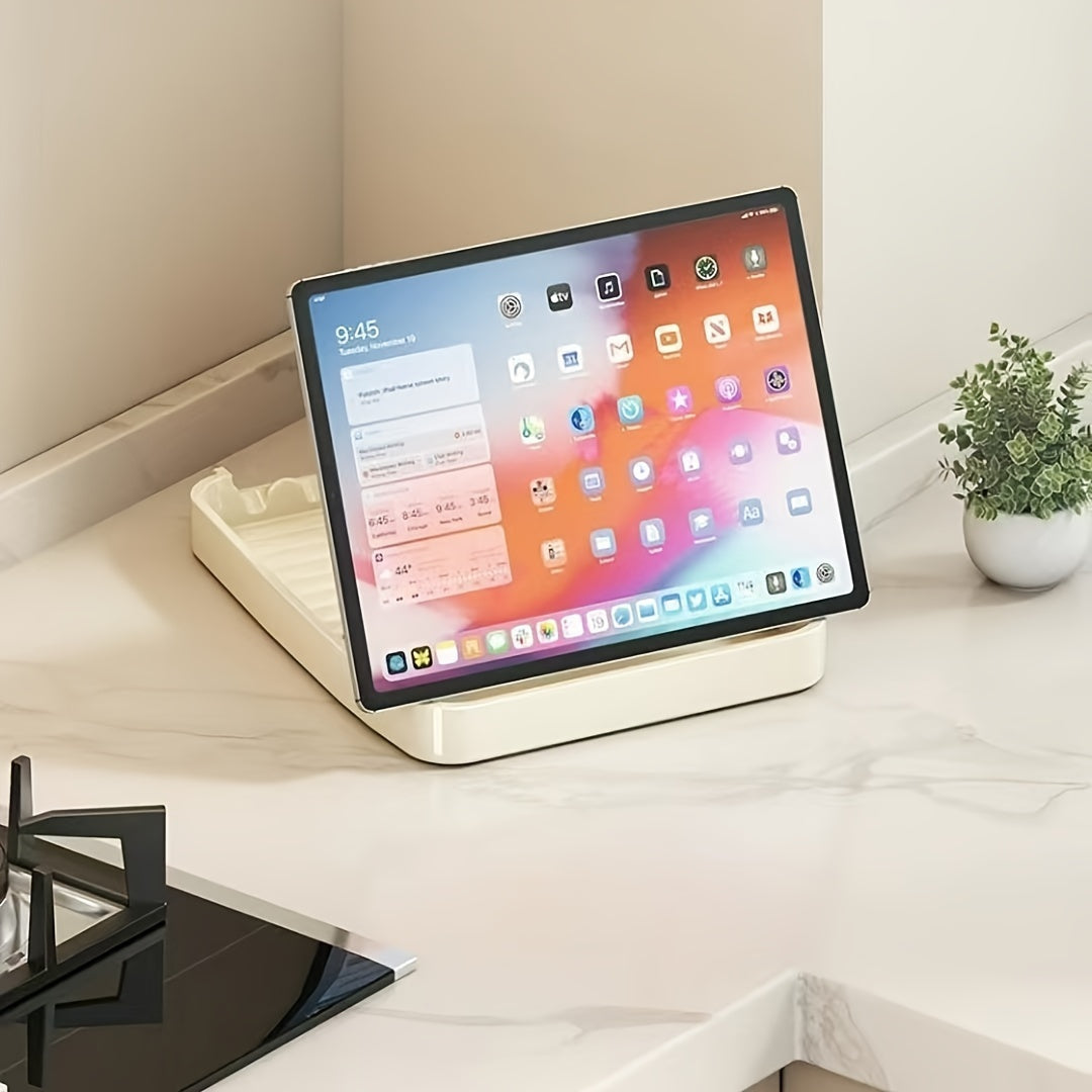 Double Layer Pot and Utensil Holder with Drainage, Durable ABS Kitchen Organizer