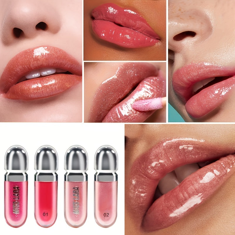 Женский увлажняющий блеск для губ — увлажняющая жидкая помада в оттенке оранжево-розовый