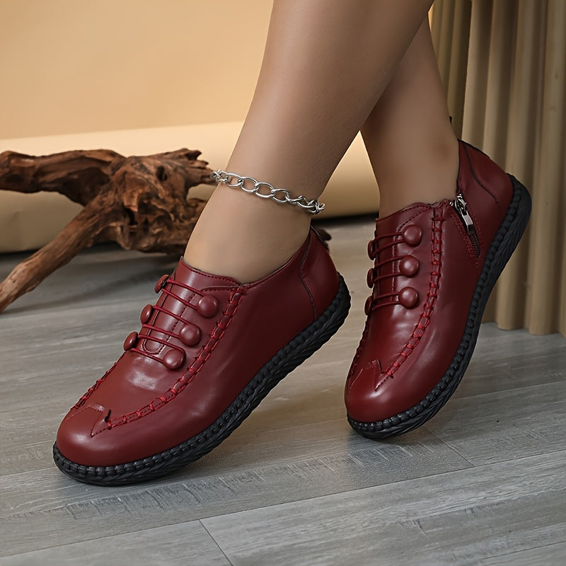 Women's Soft-Soled Flat Shoes for Middle-Aged Mothers Non-Slip Comfortable