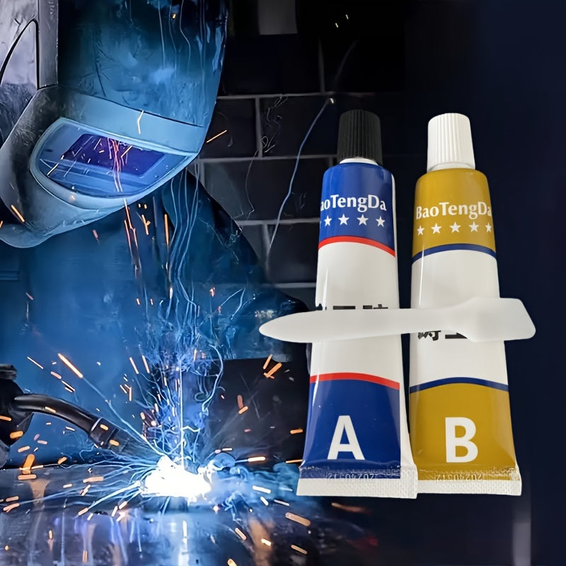 Metallni biriktirish uchun sehrli ta'mirlash yopishtiruvchi, issiqqa chidamli, toksik bo'lmagan, suv o'tkazmaydigan, 20ml-100ml o'lchamlarida mavjud.