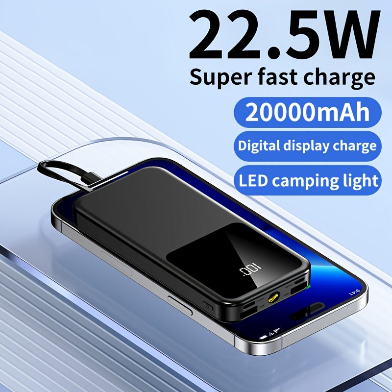 20000mAh Power Bank Fast Charging LED Display Dual Input Output Portable