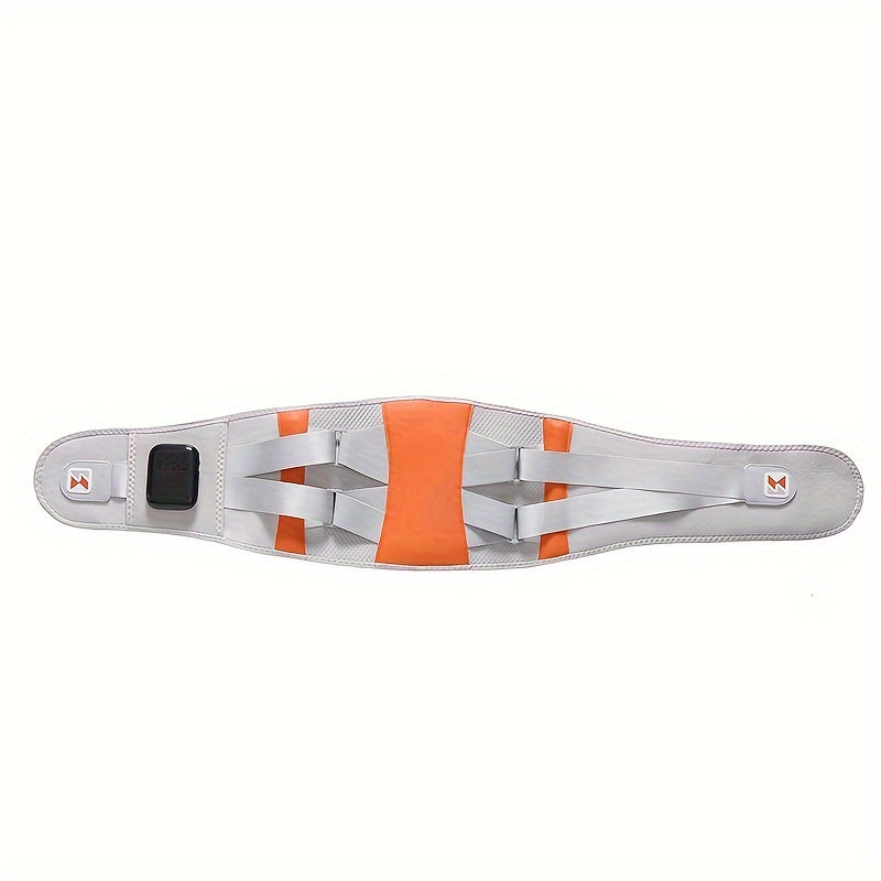 USB orqali zaryadlanadigan isitiladigan vibratsiyali bel kamar, 1800mAh litiy polimer batareya, simsiz LED displey, past orqa qo'llab-quvvatlash uchun magnit tugma va ishlash voltaji ≤36V - shaxsiy parvarish