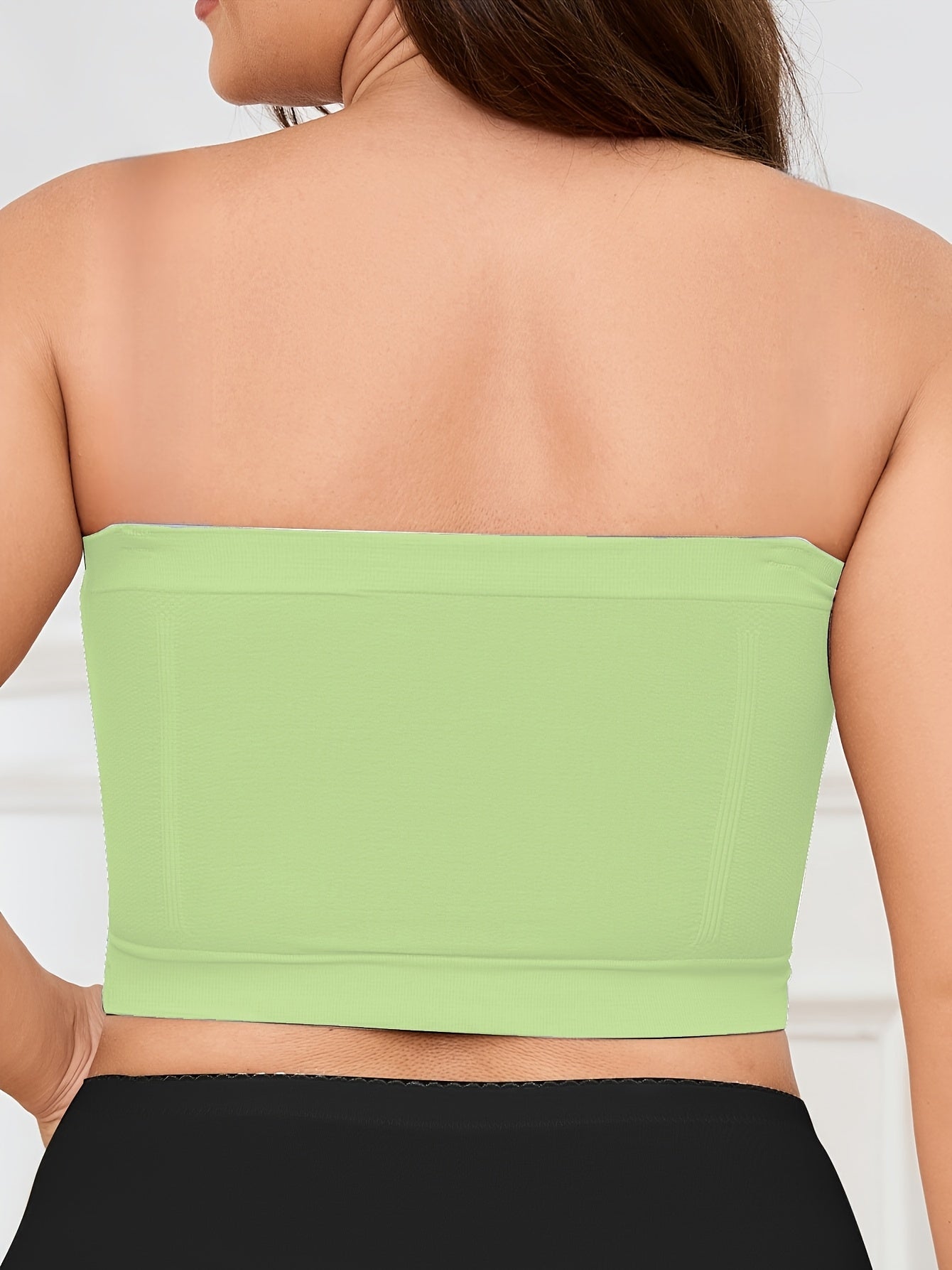 Women Seamless Wireless Sports Bras Plus Size Backless Stretch Workout Bras