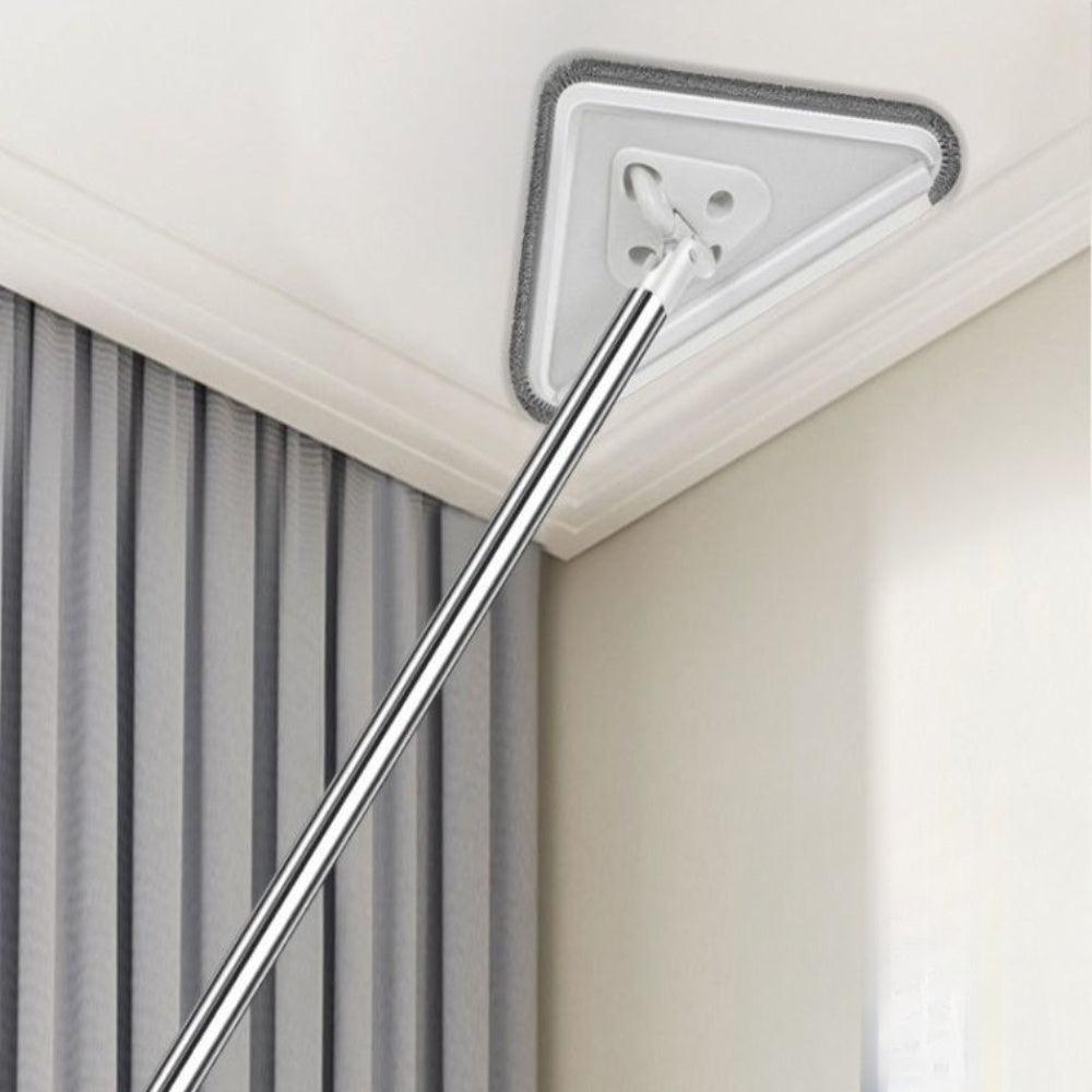 Multi-Surface Window Cleaning Squeegee and Scrubber Set with Stainless Steel Handle