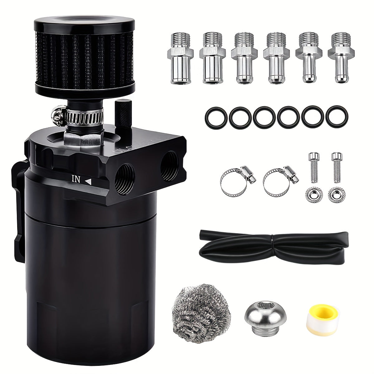 Universal 300ml Aluminum Oil Catch Can Kit for Cars SUVs Trucks