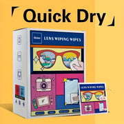 100 Quick-Dry Lens Cleaning Wipes Acetate Anti-Fog Streak-Free Lint-Free 100 Pack