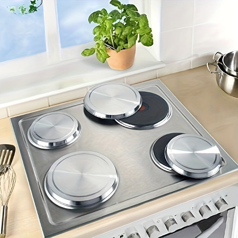 Set of 4 Stainless Steel Stove Covers for Kitchen Cooking