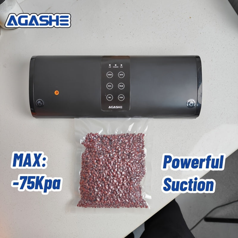 1 dona Vacuum Sealer Machine, Touch Panel bilan, 3 ta issiqlik sozlamasi, 220-240V Evropa plugi, Batareyaga ehtiyoj yo'q, 25x500cm o'lchamdagi roll sumkalar bilan, oshxona uchun kichik va portativ, Bir bosish bilan oziq-ovqat