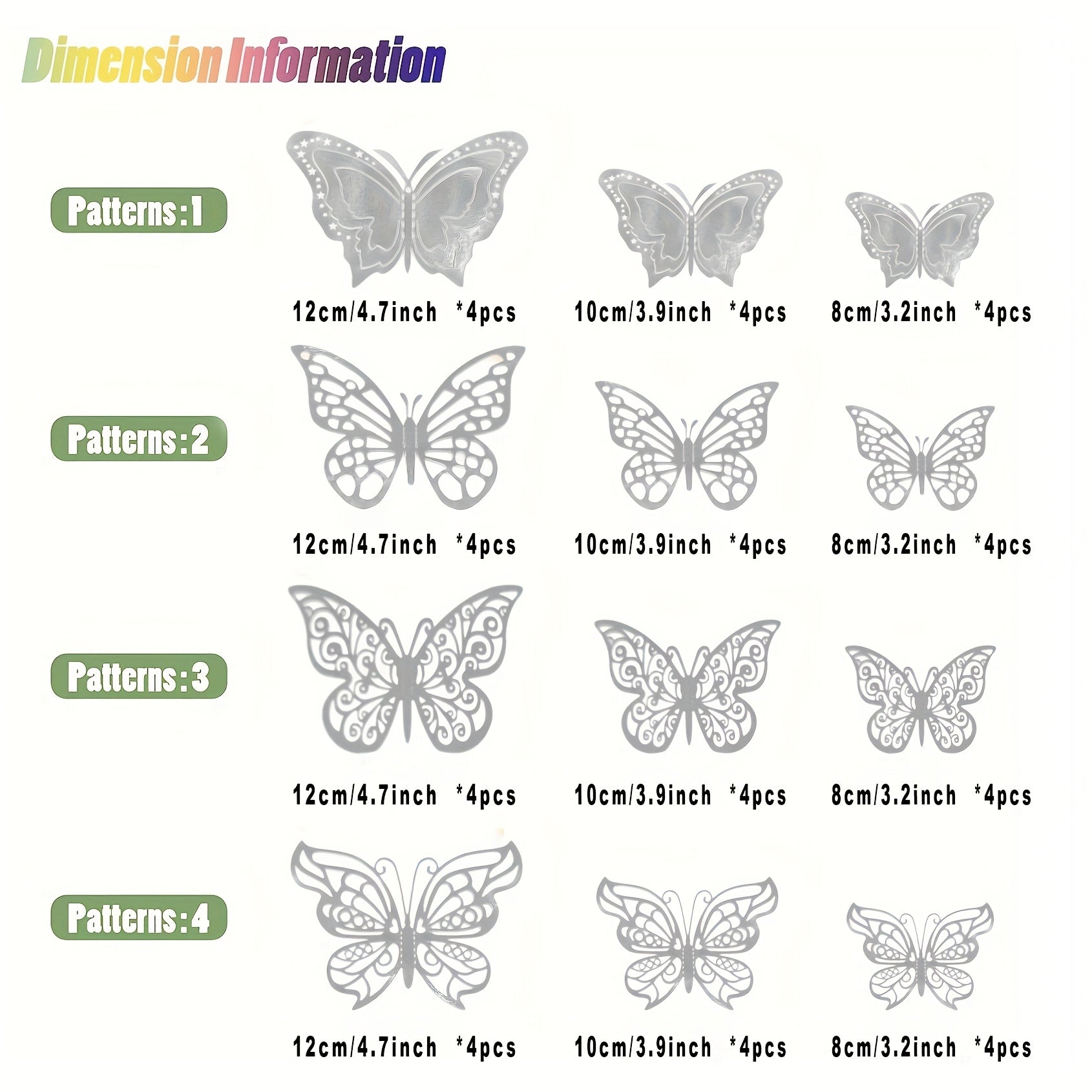 48 3D Butterfly Wall Stickers for Home Decor and Party Decorations