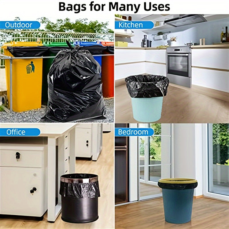Black Commercial Garbage Bags 50 or 100 Pack Extra Strong Trash Can Liners