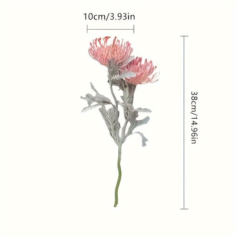 Artificial Chrysanthemum Flower with 2 Blooms for Weddings Home Decor and Photography Props