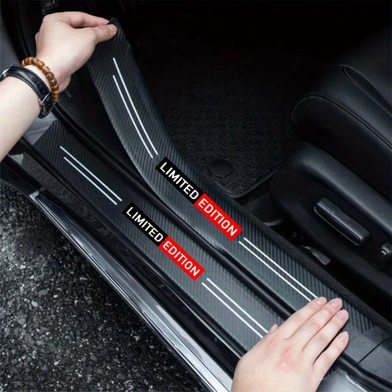 Car Door Threshold and Trunk Protection Sticker Carbon Fiber Style for Cars