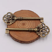 Set of 5 Vintage-Style Big Key Pendant Charms Antique Alloy for Ancient Necklace Making