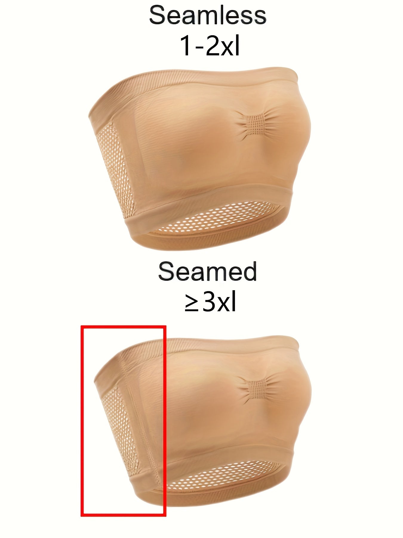 Women’s Seamless Breathable Mesh Tube Tops 5-Pack Solid Colors