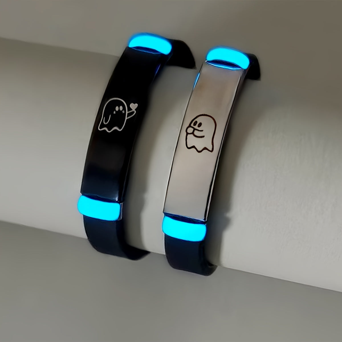 Glow-in-the-Dark Silicone Spirit Couple Bracelets for Daily Wear and Gifts