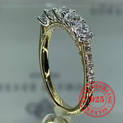 Minimalistik va Murakkab Kundalik Taqiladigan Zargarlik: 925 Sterling Silver Nafis 5-To‘shli Zirconia Ikki Rangli Abadiy Halqa, Aprel Tug‘ilgan Kuni To‘g‘risidagi To‘g‘ri va Yubiley Sovg‘alari Uchun Ideal