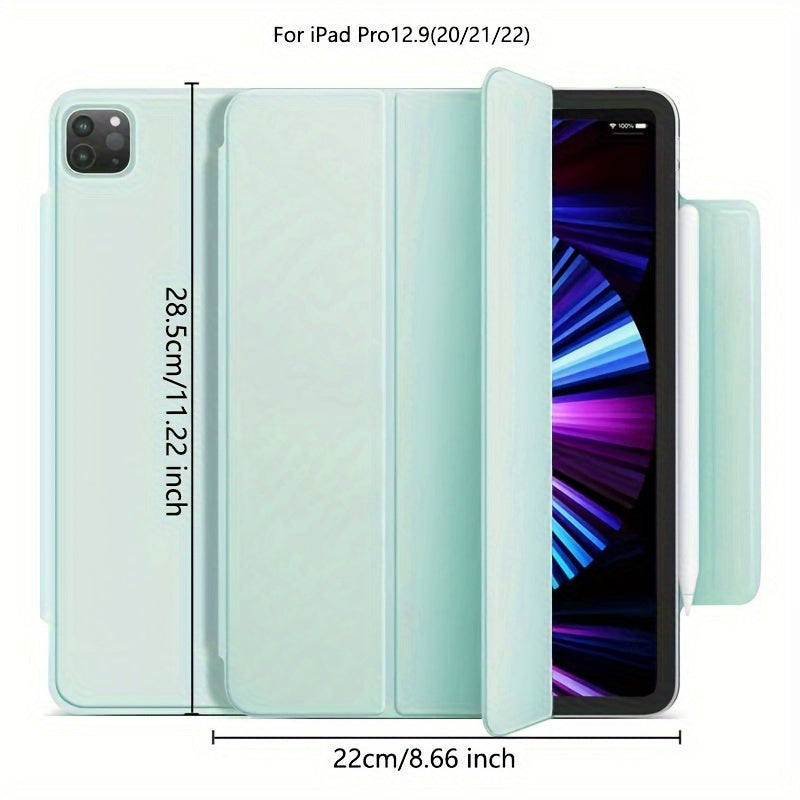 iPad Mini 6, Air 4/5, Pro 11 2022, Air 6 11inch 2024 uchun sun'iy charm aqlli qop. Qalam ushlagichi, kuchli magnit yopilishi va ultra ingichka dizayni bilan egiluvchan qattiq qopqoqni o'z ichiga oladi.