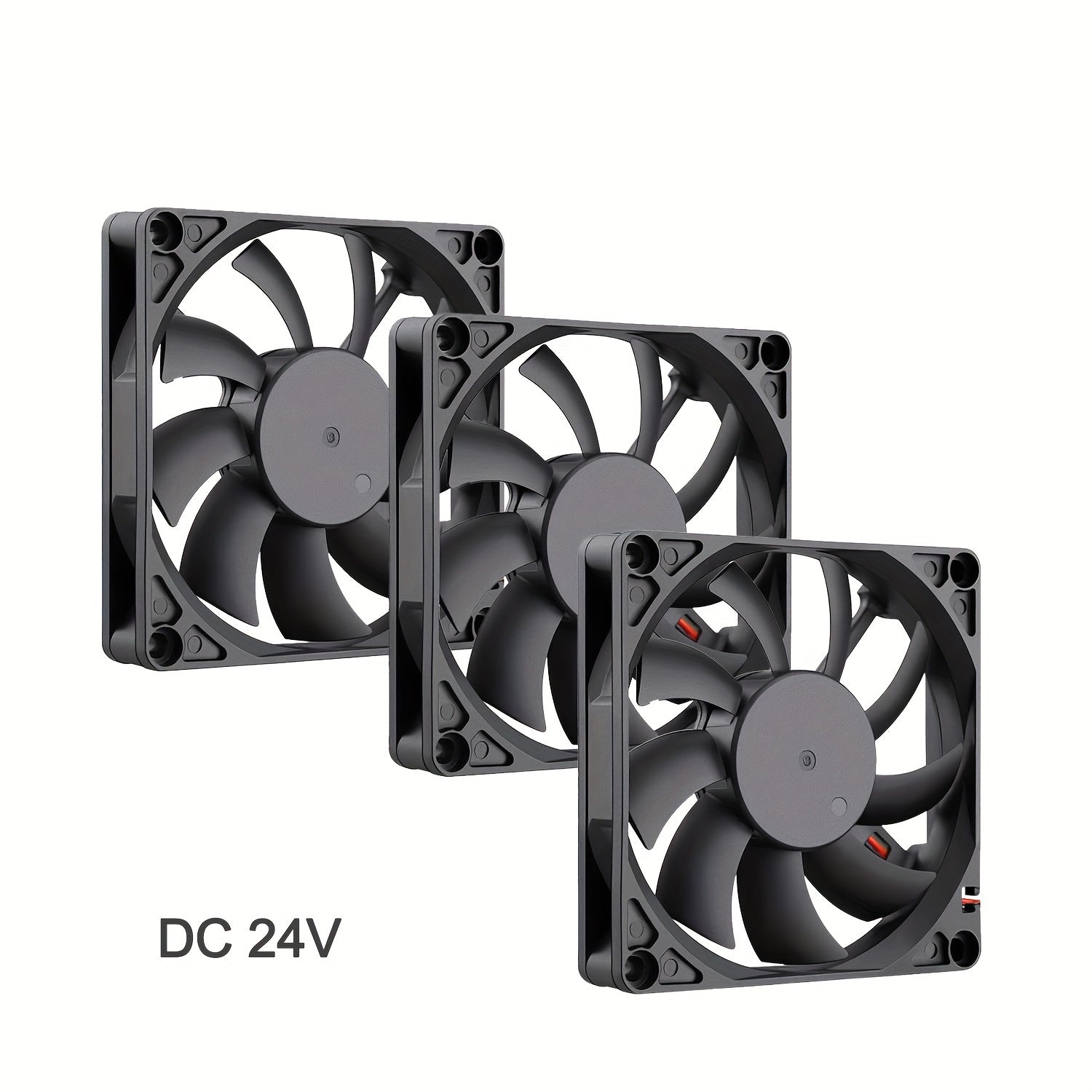 3 Pack 80mm Computer Cooling Fans 12V 24V CPU Cooler Case Fans