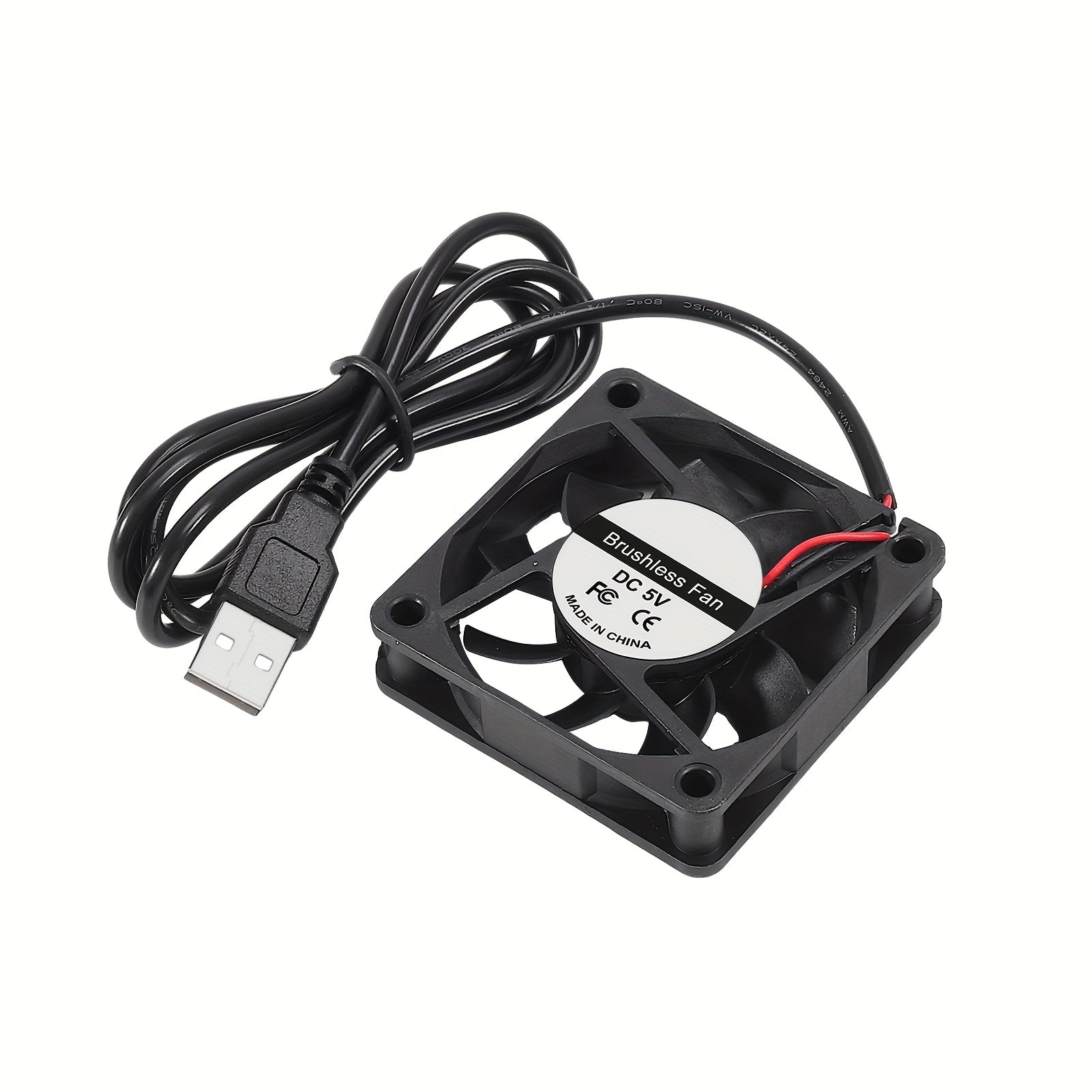 2pcs 60mm USB DC Cooling Fans for PC Case and Raspberry Pi