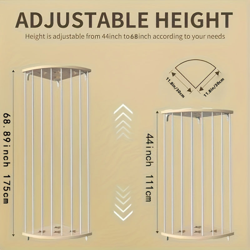 Soporte de animales de peluche para esquina, montaje en pared con longitud ajustable y forma de estrella para sala de juegos o dormitorio