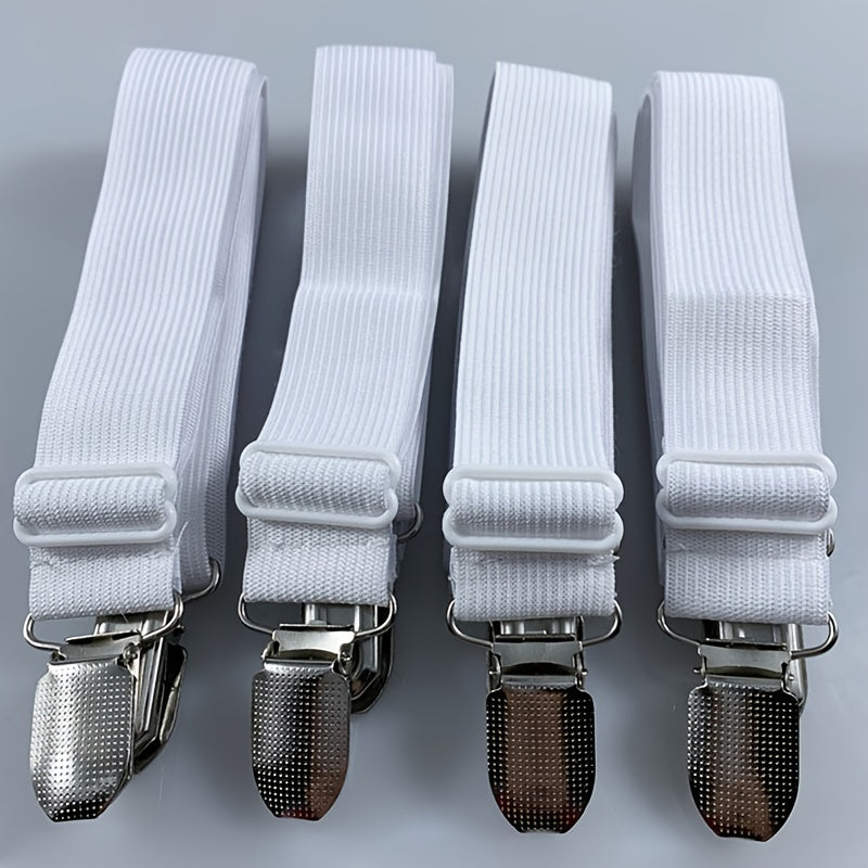 Set of 4 Non-Slip Sheet Clips and Fasteners for Fitted Sheets and Mattress Covers