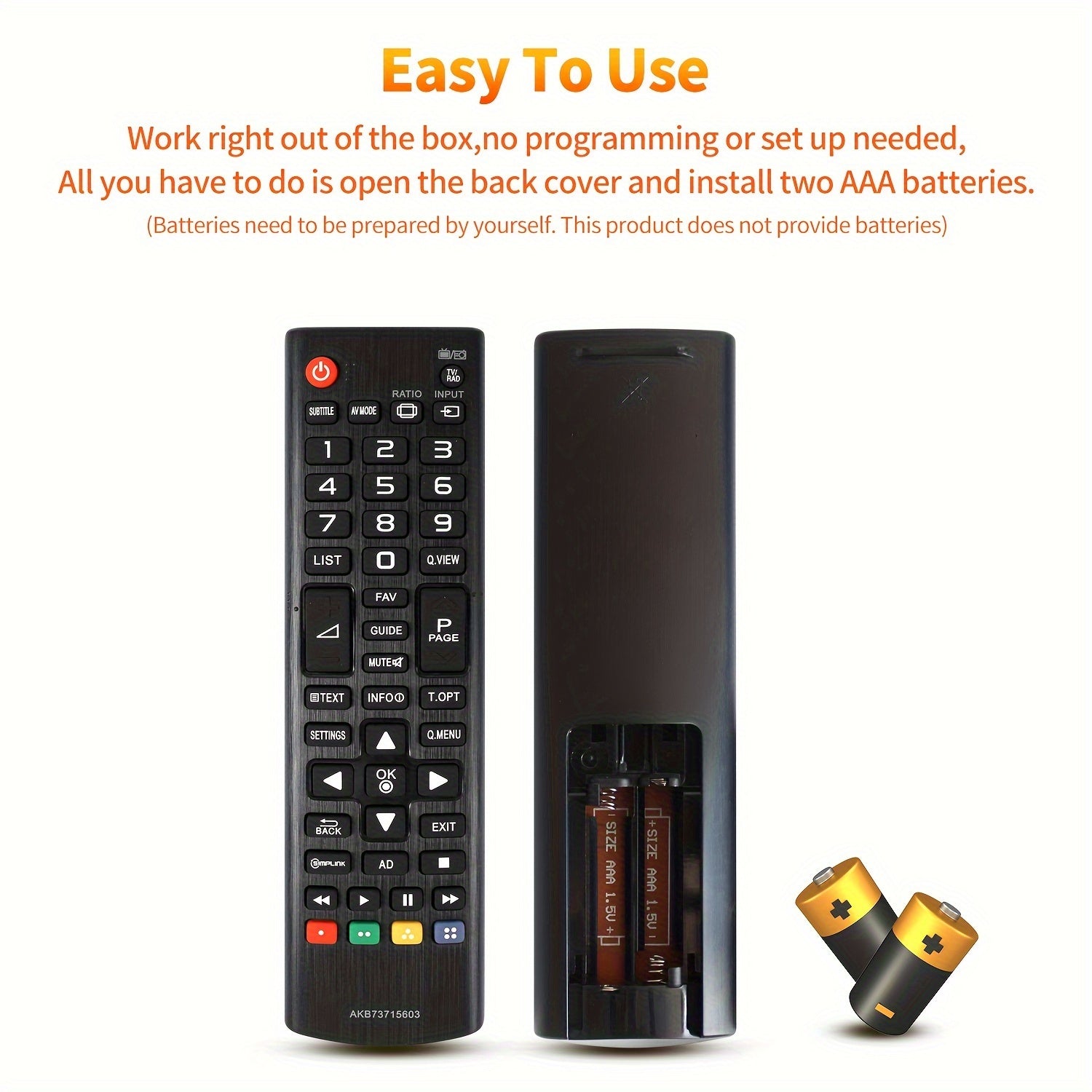 Control remoto para televisores inteligentes LG con botones de silicona respuesta rápida plástico duradero