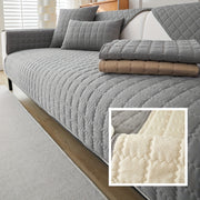 Современный минималистичный чехол для дивана в серо-бежевом ромбовидном узоре, подходит для домашних животных и стирается в машине, подходит для диванов, вмещающих от одного до четырех человек.