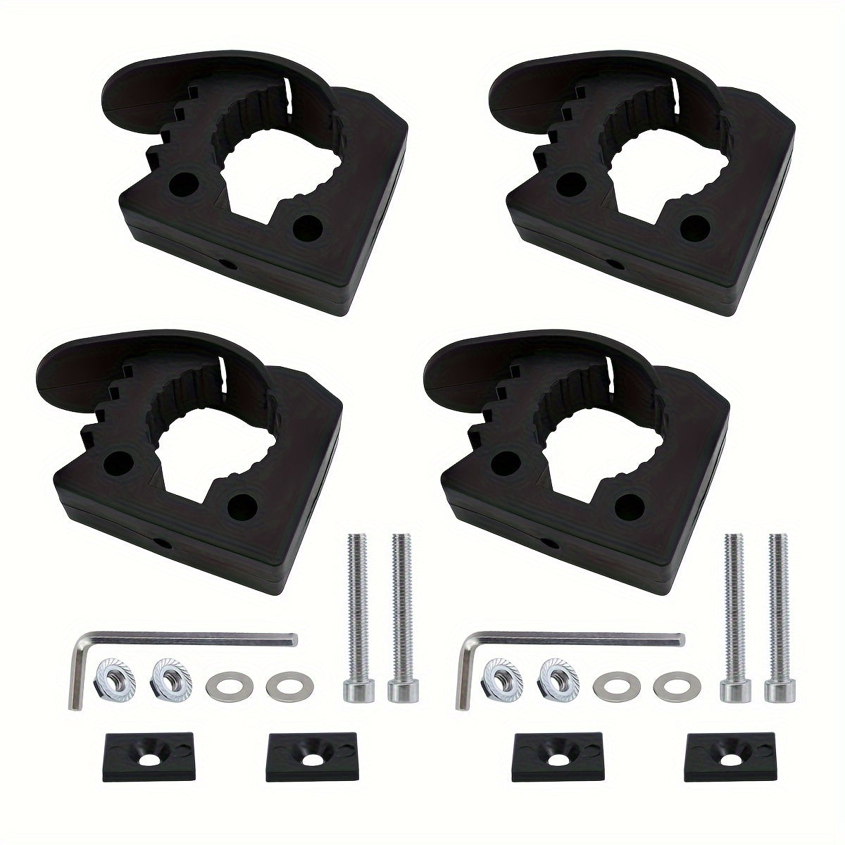 Rubber Clamps Red and Black Quick Release for Off-Road Vehicles