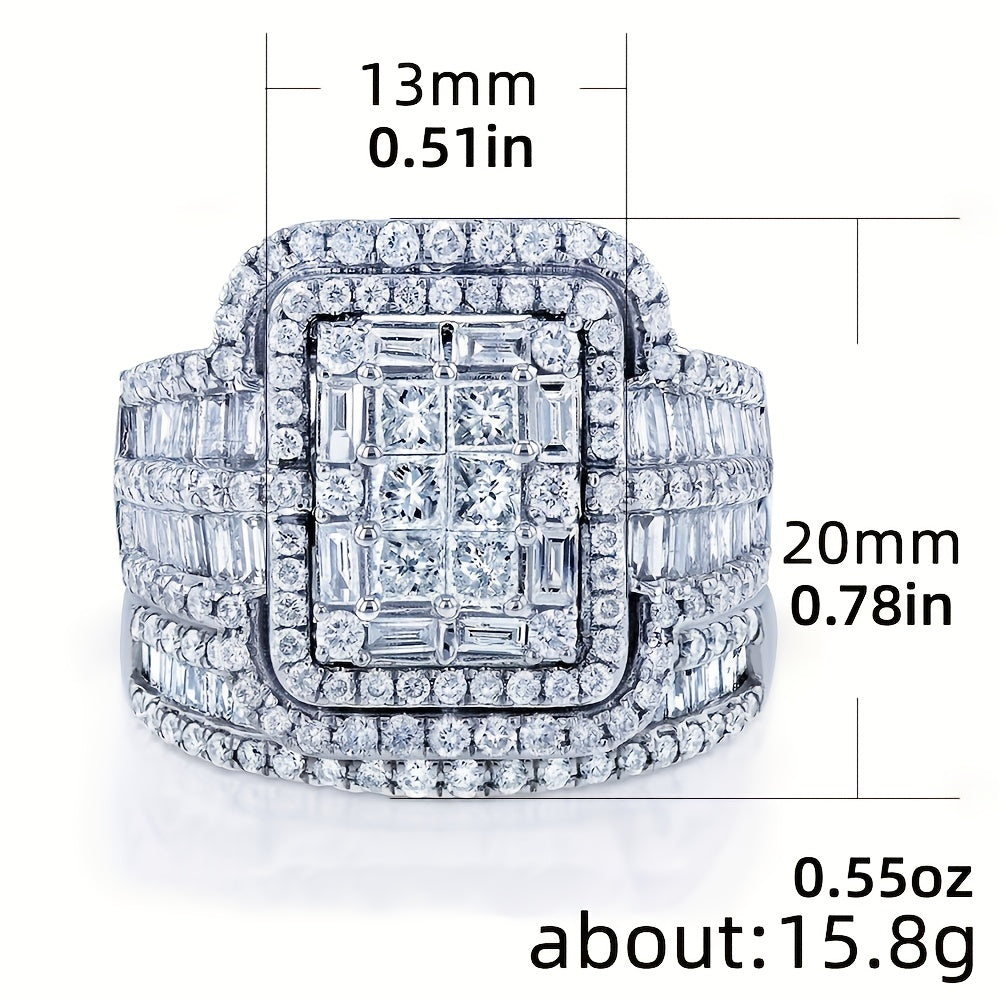Vintage Style Luxury Rings with Zirconia Stones for Men and Women